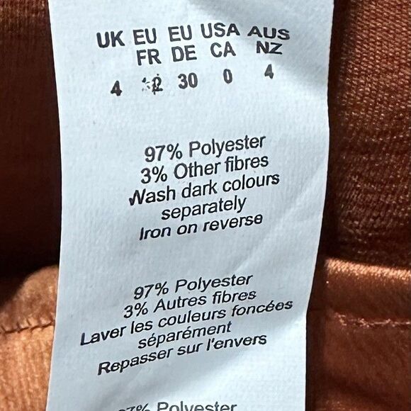 NASTY GAL Burnt Orange Faux Wrap Satin Mini  Dress Size 4 Long Sleeve NWT - Picture 7 of 12